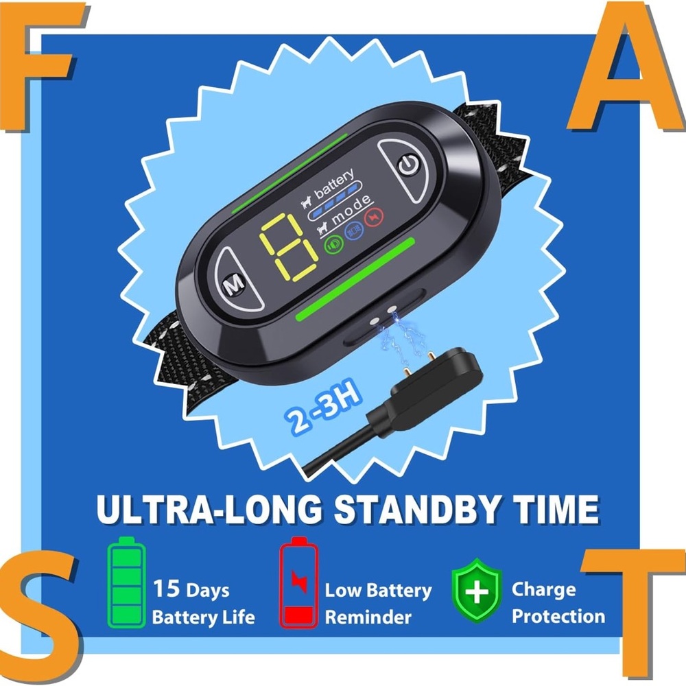 New Bark Collar for Large & Medium Small Dogs - IP67 Waterproof & Rechargeable - Picture 6 of 7
